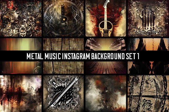 Download 12 Metal Music Instagram Backgrounds Set - Premium Resources
